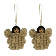 2er Set H&auml;nger Engelchen aus Hanf