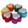Mini-Kerzen 6er Set Herzen regenbogen
